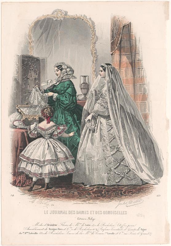 Kostuumprent uit Le journal des dames et des demoiselles