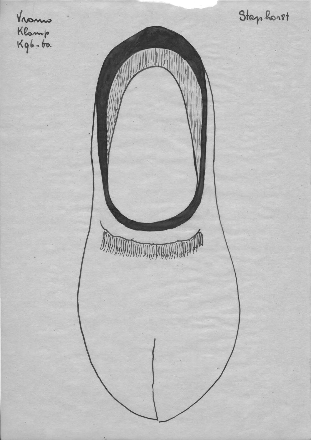 Tekening van een klomp, Staphorst