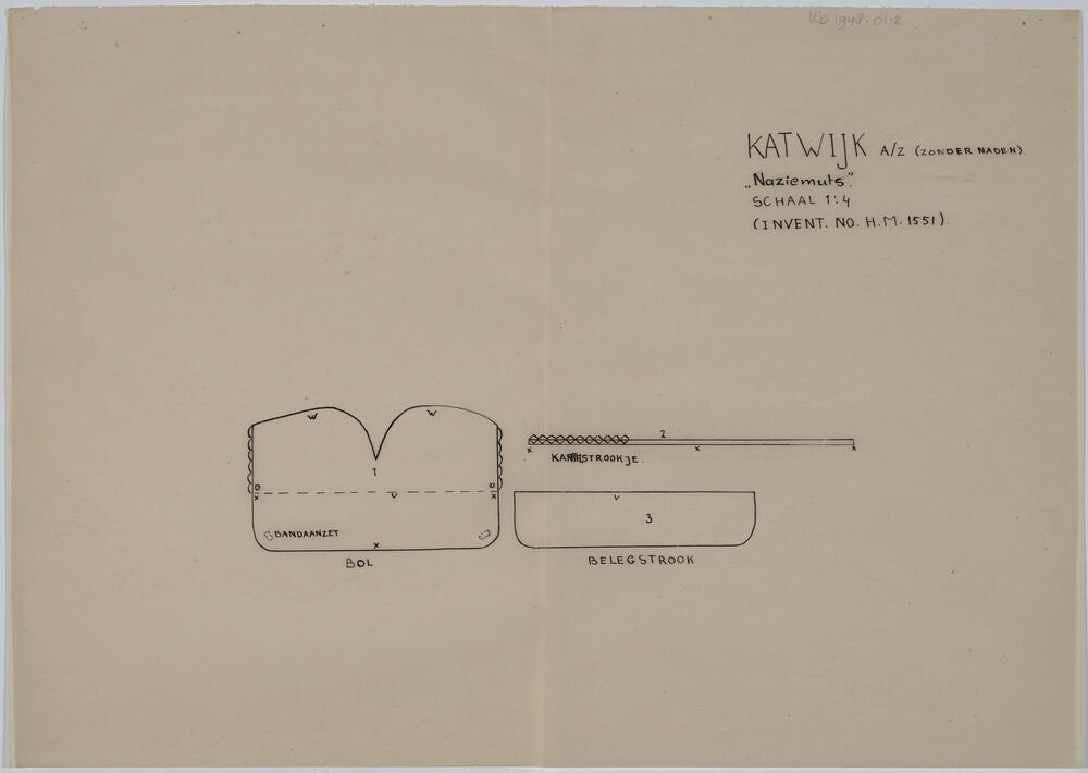 Patroontekening 'naziemuts', vrouw Katwijk