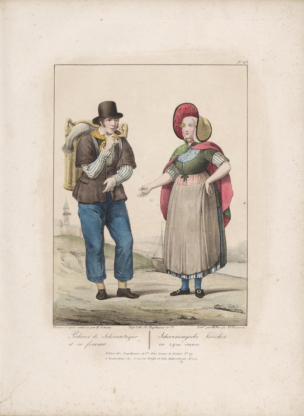 Scheveningsche Visscher en zijne vrouw
