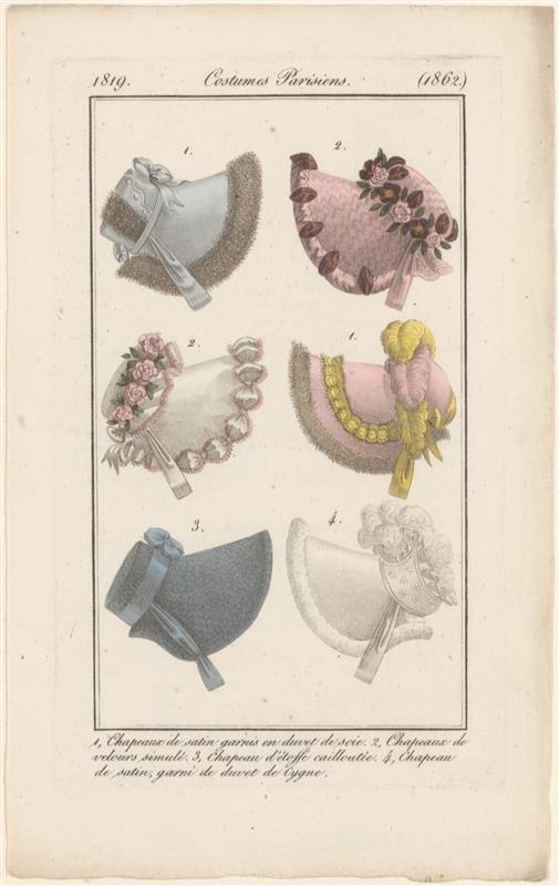 34 modeprenten uit Journal des Dames et des Modes (1797-1839)
