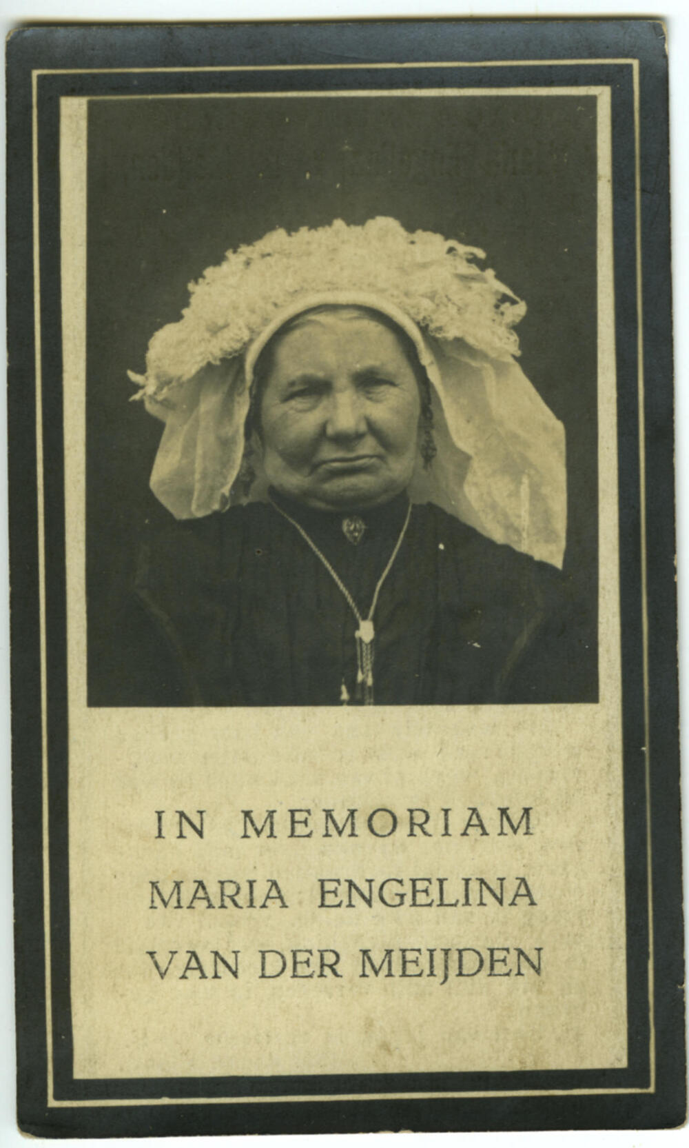 Bidprentje van Maria Engelina van der Meijden, 1923
