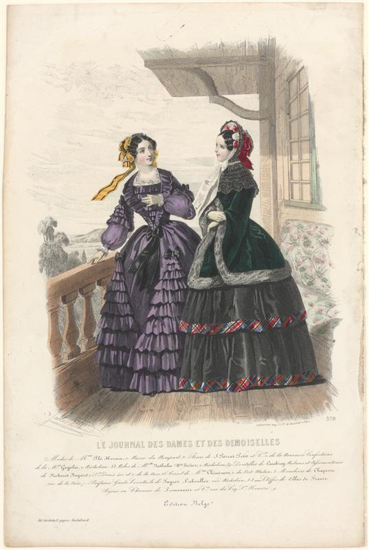 Kostuumprent uit Le journal des dames et des demoiselles