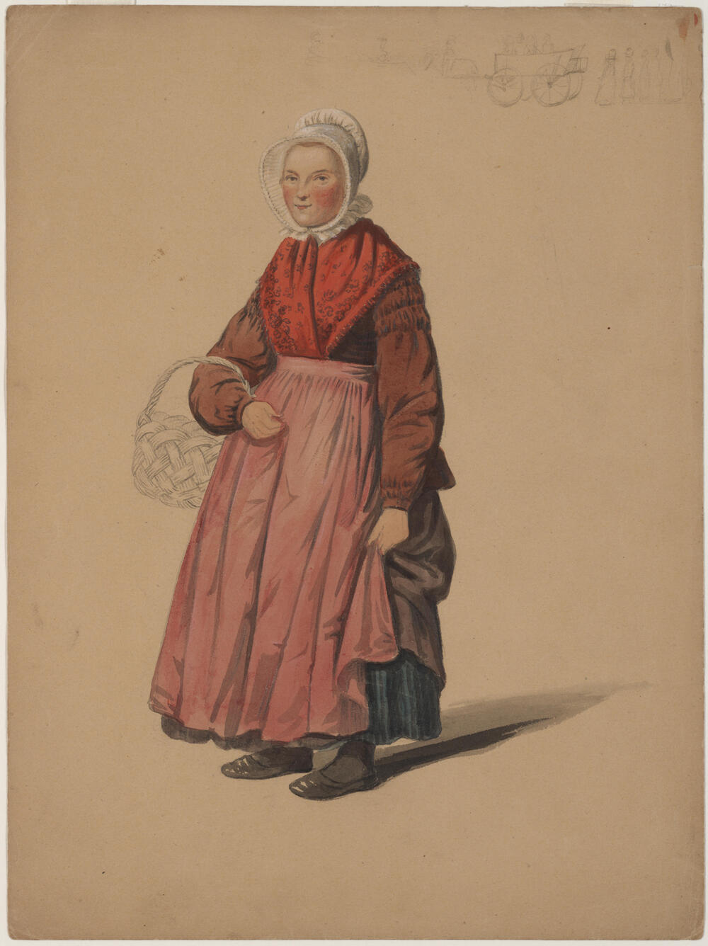 Gelderse vrouw in zondagse kleding