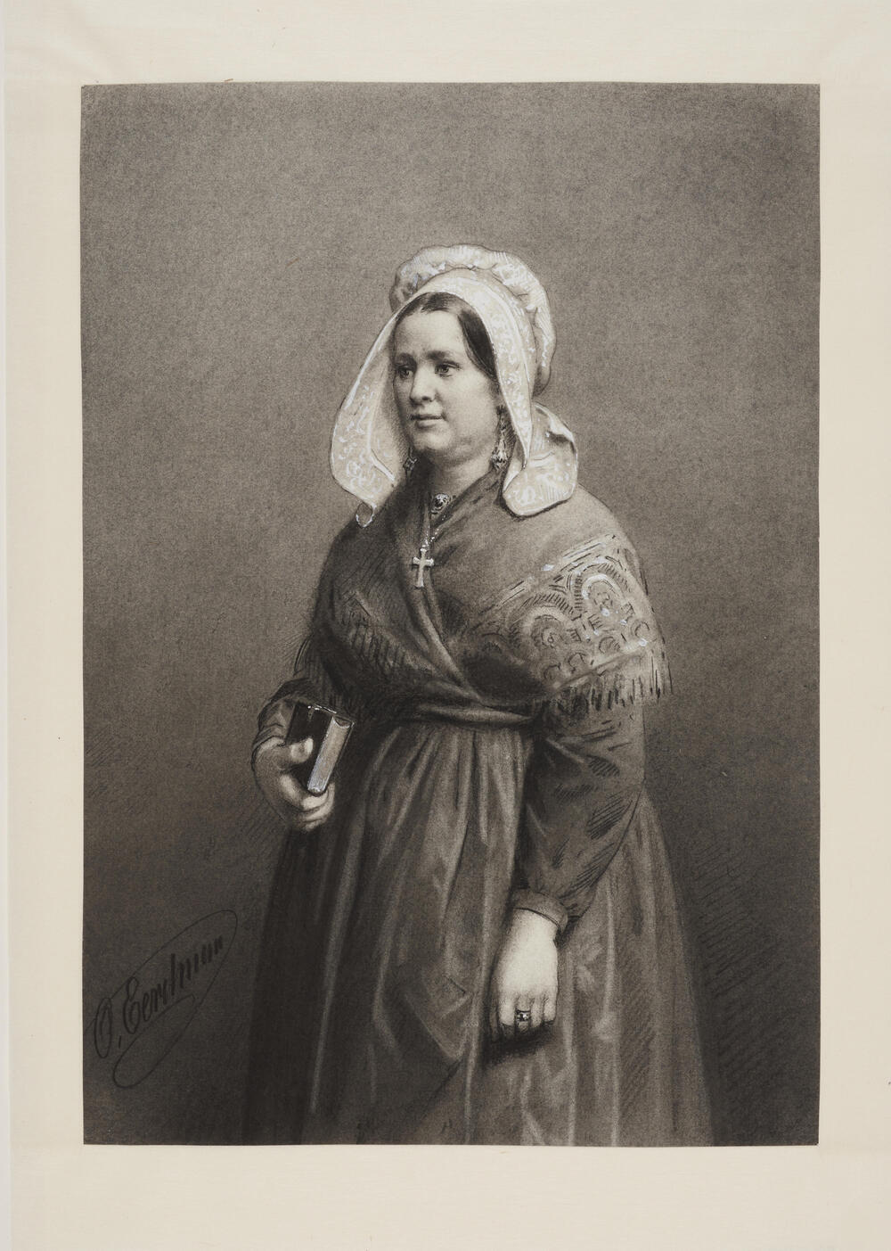 Vrouw in dracht uit Noord-Brabant, 1875–1926