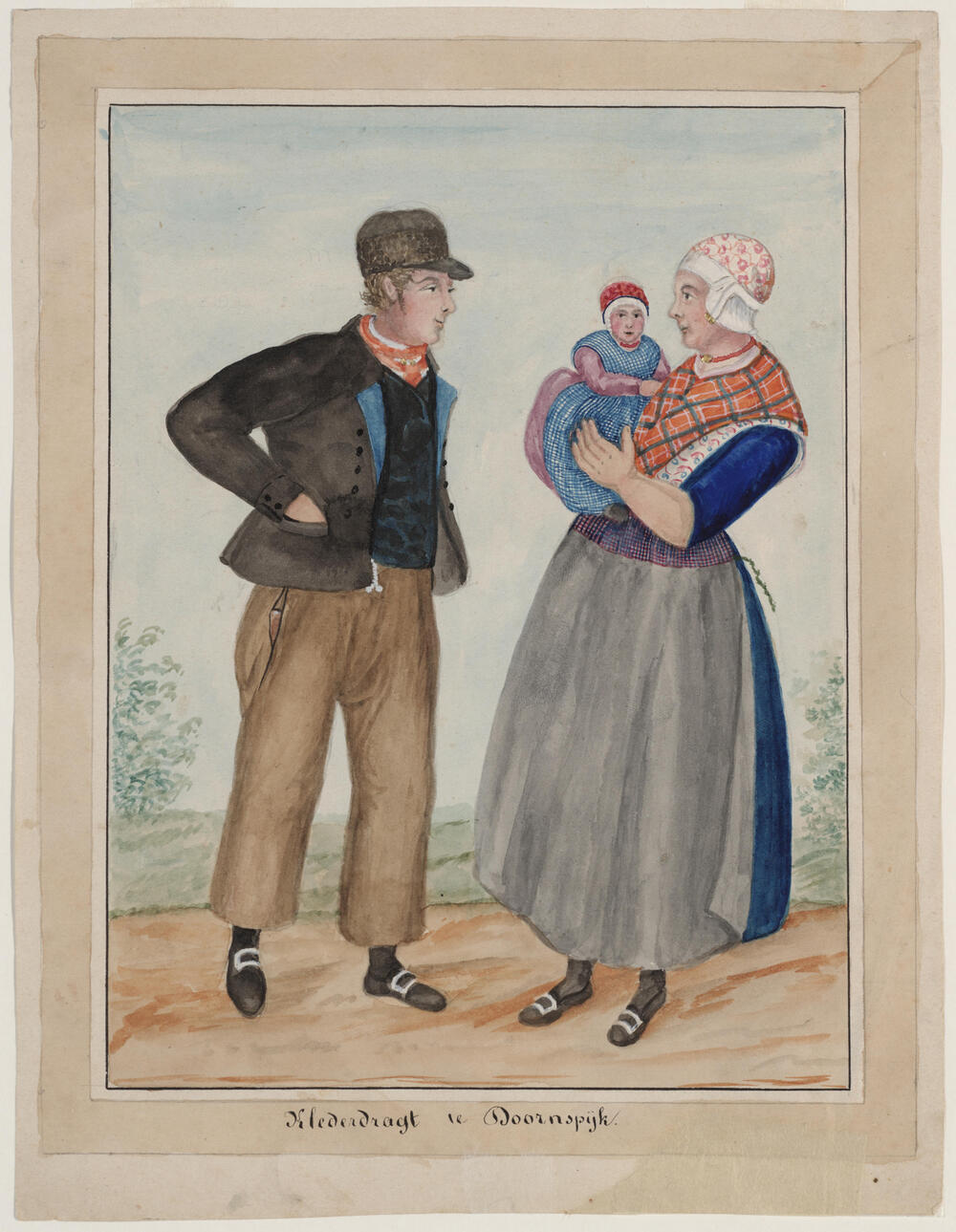 Man en vrouw met kind, Doornspijk