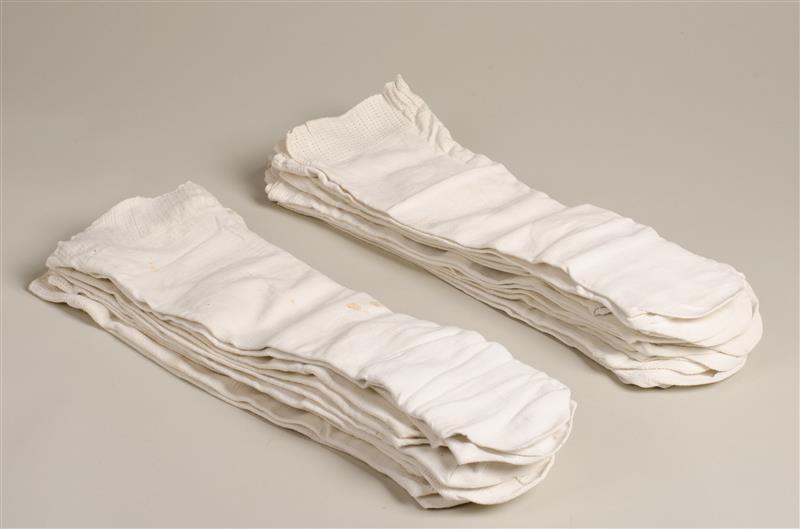 15 paar witte katoenen kousen