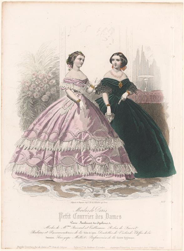 Modeprent uit Petit Courier des Dames nr. 3113