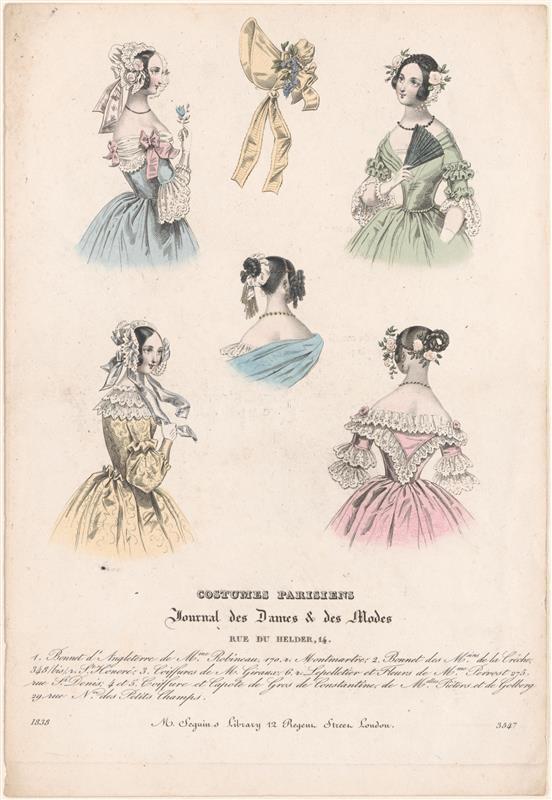 Drie modeprenten uit Journal des Dames et des Modes