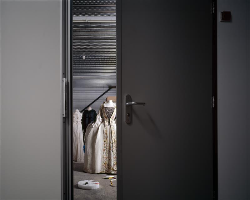 Robe à la française bestaande uit overkleed en rok