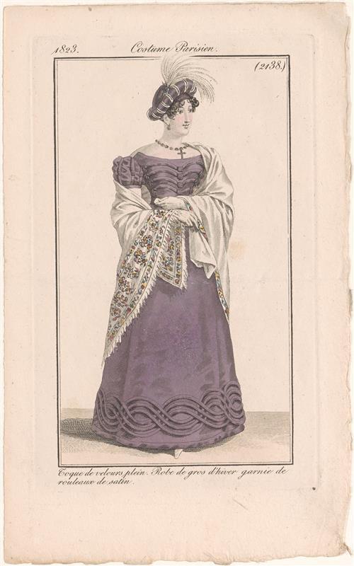 Modeprent uit Journal des Dames et des Modes nr 2138