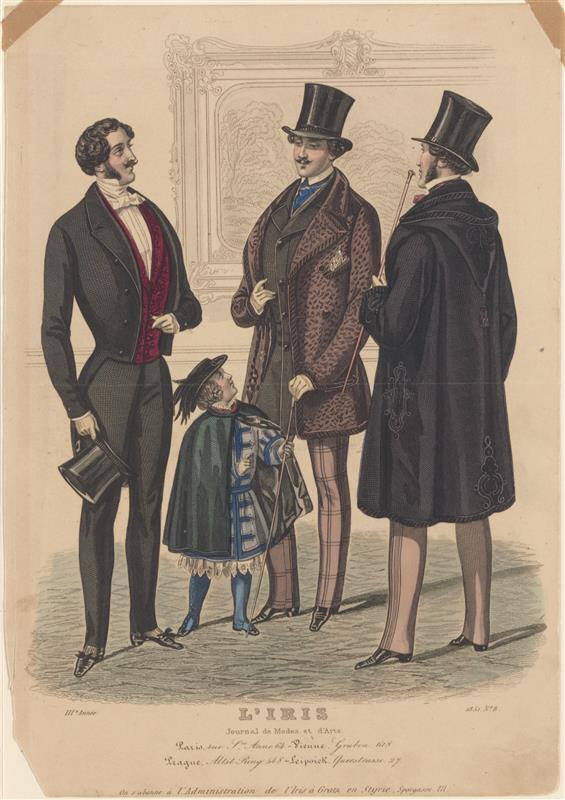Modeprent uit L'Iris (1851, nr. 8)