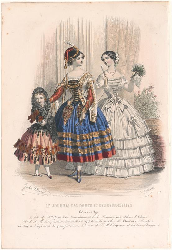 Kostuumprent uit Le Journal des Dames et des demoiselles