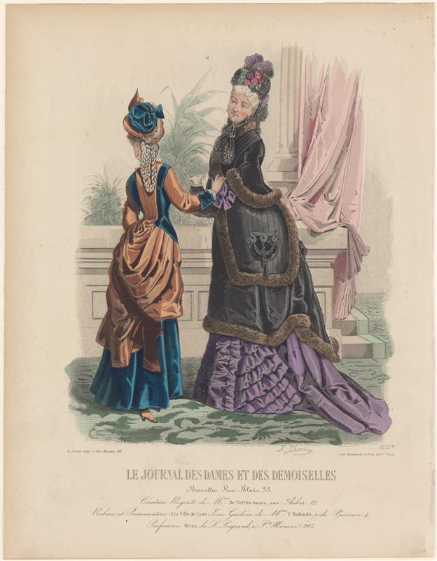 Modeprent uit Le Journal des Dames et des demoiselles