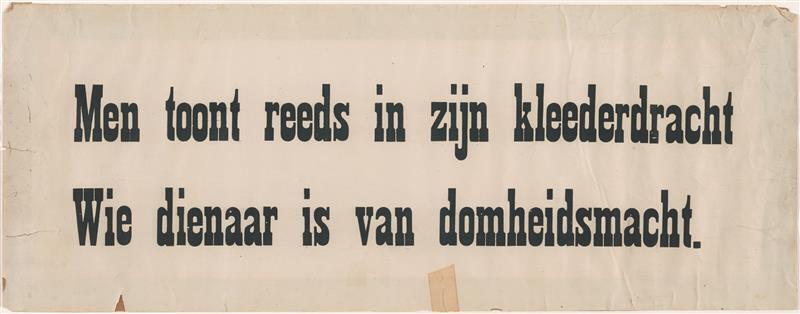 Gedrukte propaganda tekst uit het midden van de reformbeweging