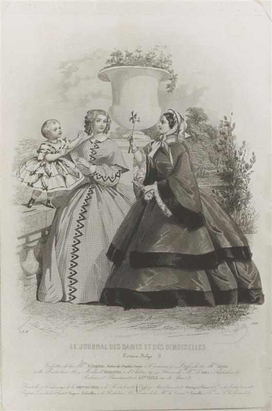 Kostuumprent uit Le journal des dames et des demoiselles