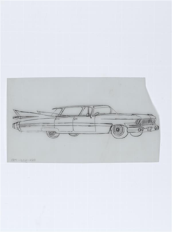 Illustratie van auto met vleugels achteraan