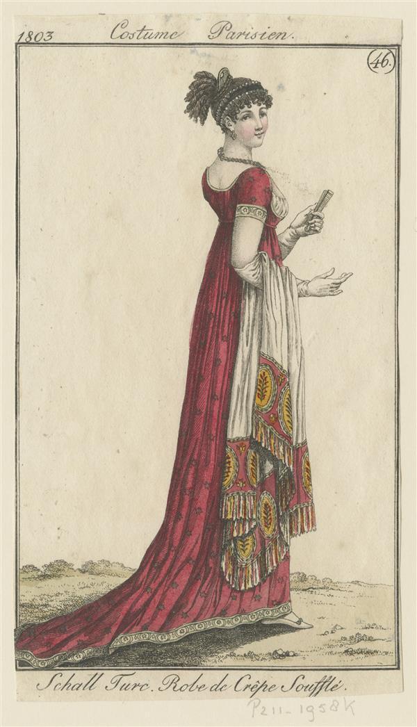 Costume Parisien 'Schall Turc. Robe de Crêpe Soufflé'