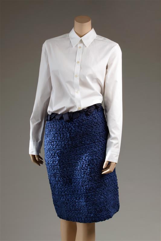 Damesensemble bestaande uit blouse en rok