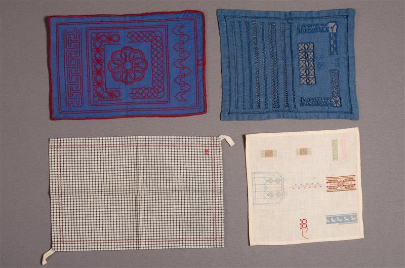 Handwerkvoorbeeld: Vier handwerk proefstukjes