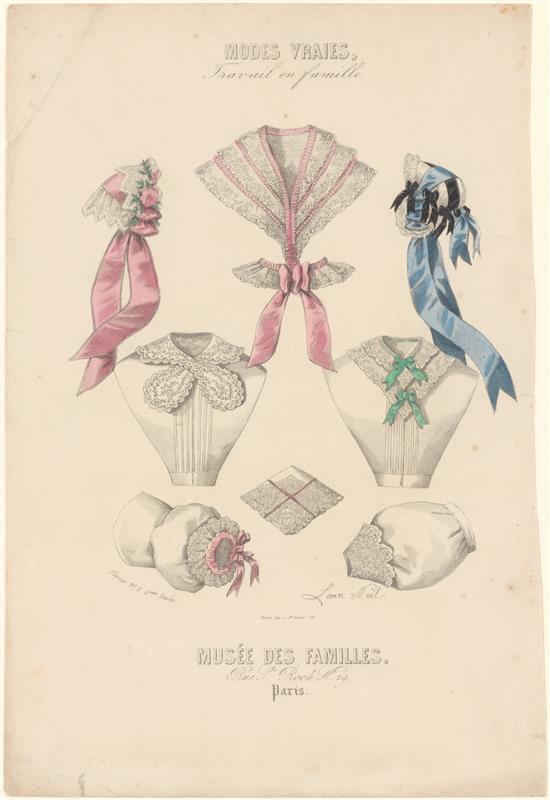 Modeprent uit Musée des familles