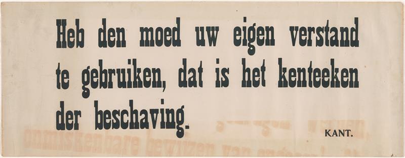 Gedrukte propaganda tekst uit het midden van de reformbeweging