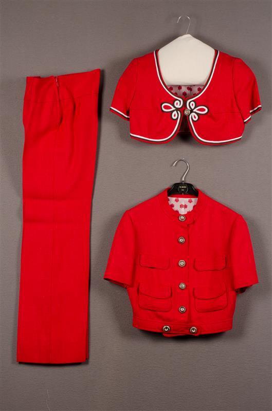 Broek, jas en bolero behorend bij damesensemble