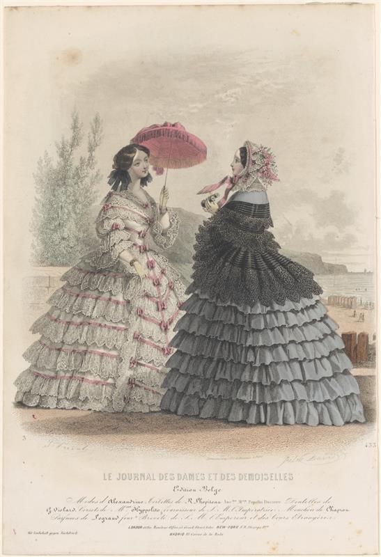 kostuumprent uit Le Journal des Dames et des demoiselles