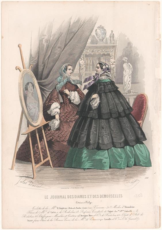 Kostuumprent uit Le journal des dames et des demoiselles