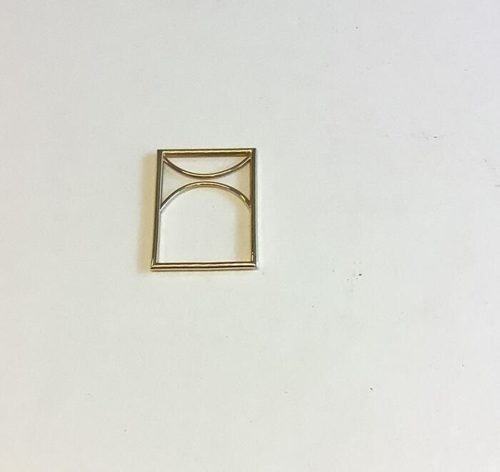 Ring met twee gebogen draden