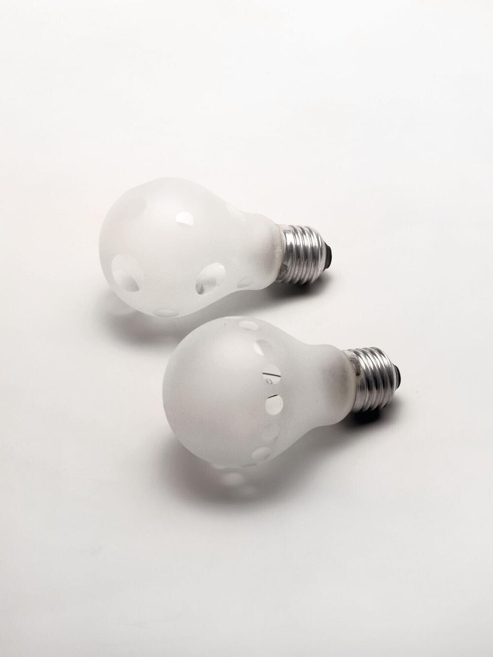 Lamp with holes