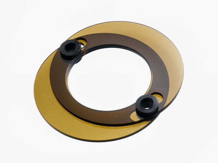 Armband van twee schijven perspex