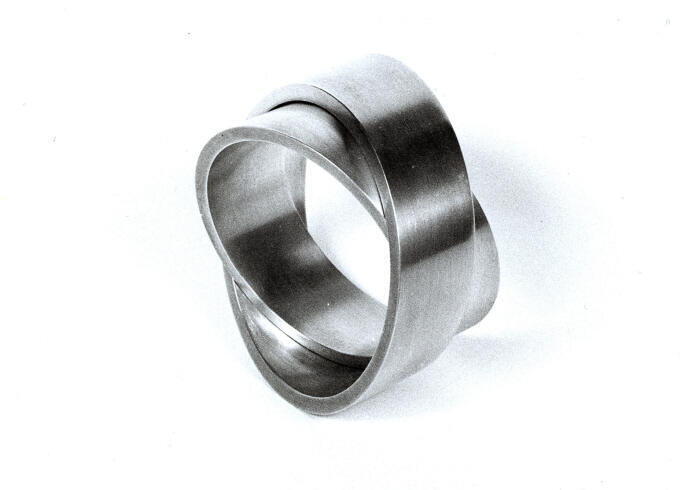 Ovale armband met twee ringen