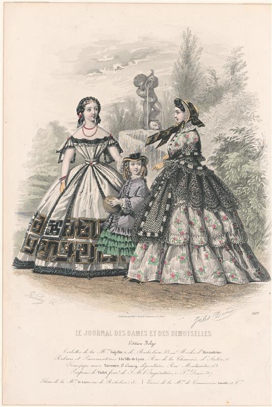 Kostuumprent uit Le Journal des Dames et des demoiselles