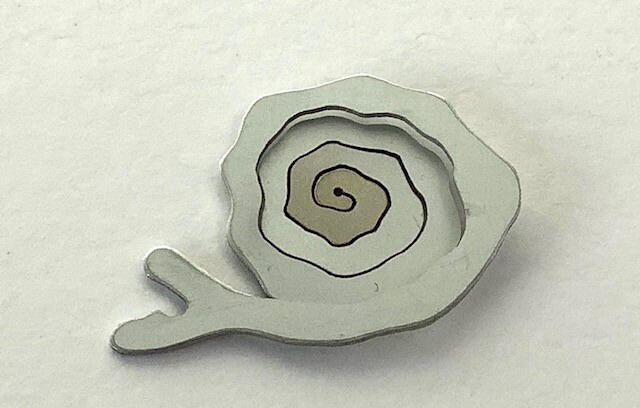 Broche in de vorm van een slak