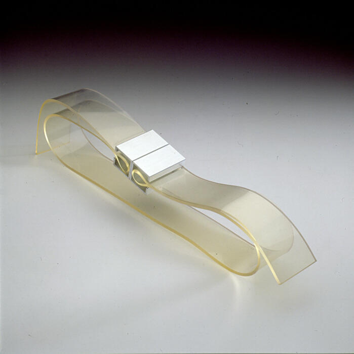 Riem van transparant PVC met aluminium gesp