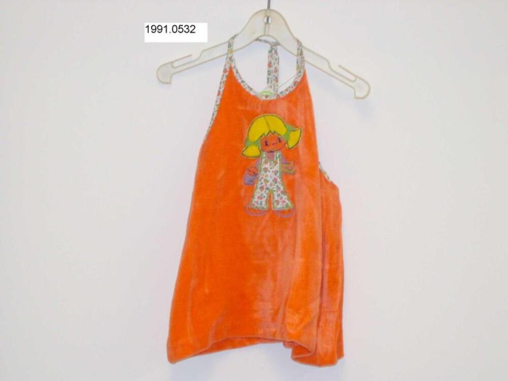 Halterjurk in oranje fluweel