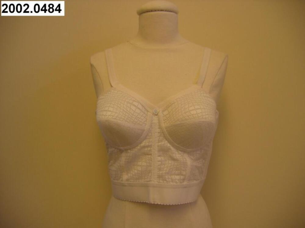 Bustier in witte stof en kant