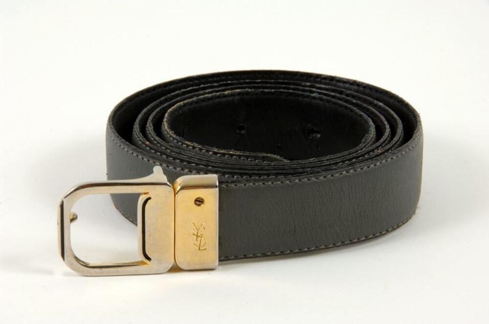 riem in zwart leer