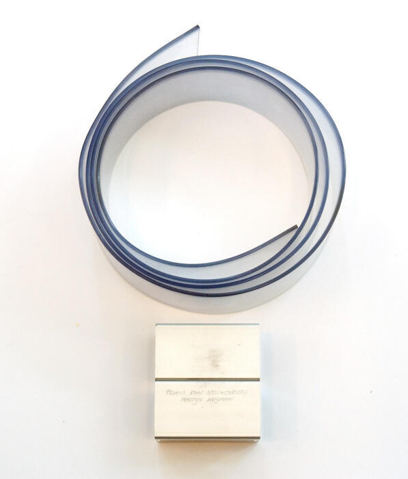 Riem van transparant PVC met aluminium gesp