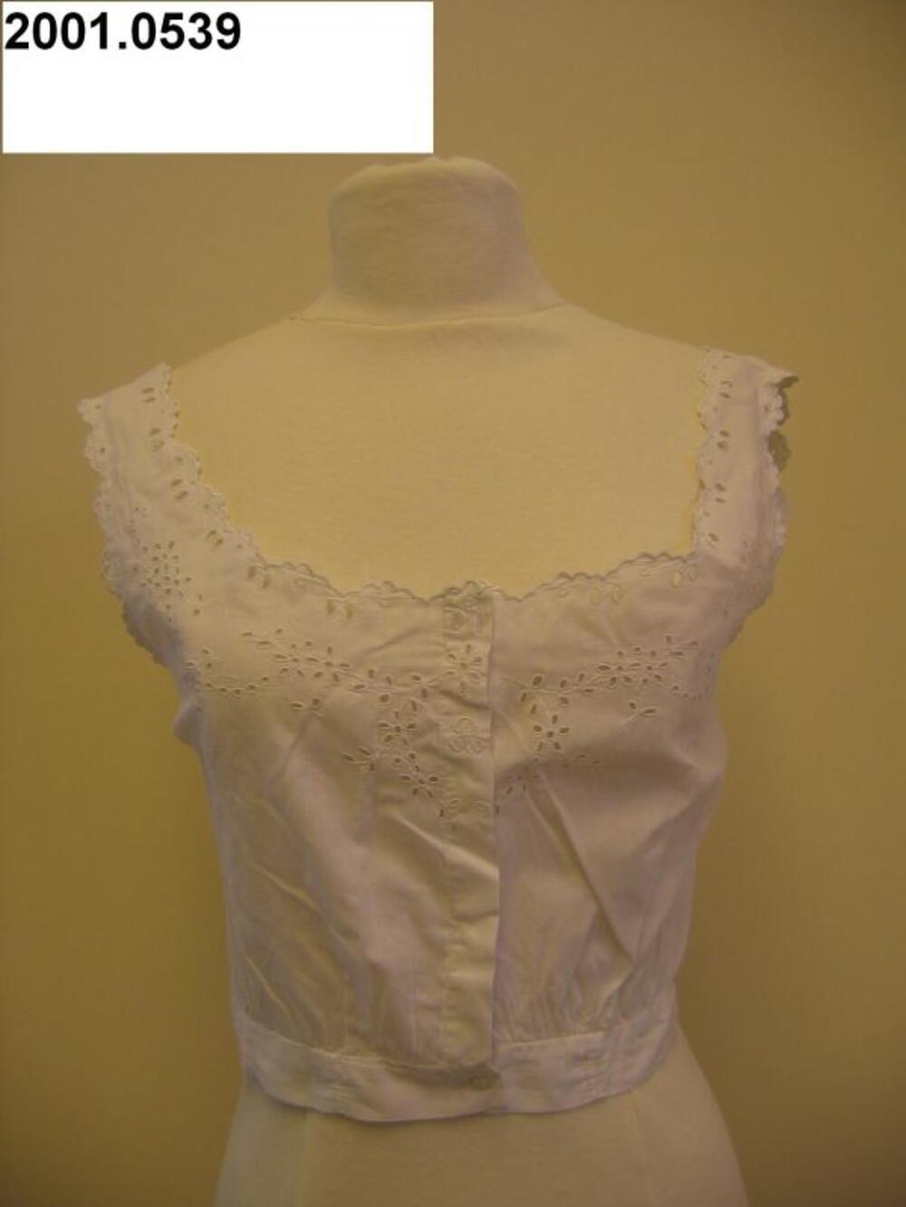 Cache-corset in witte batist