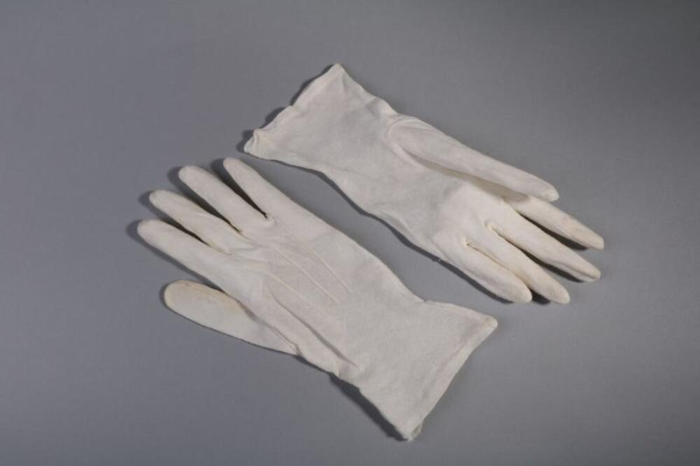 Handschoenen in witte tricot