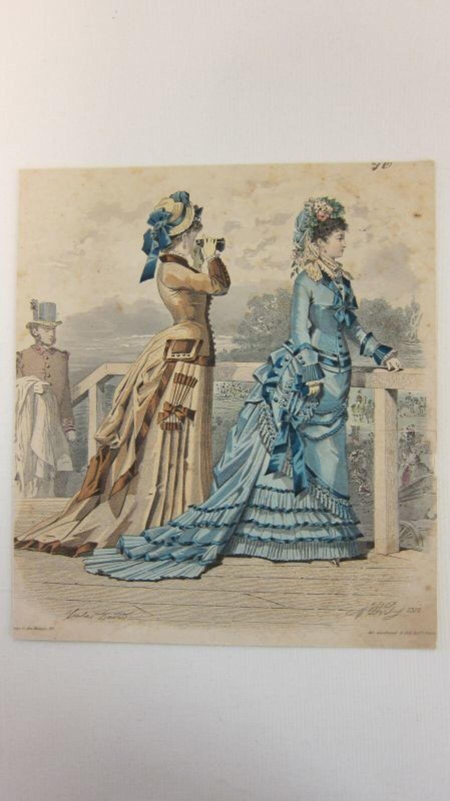 Kopergravure op papier uit Le Moniteur de la mode