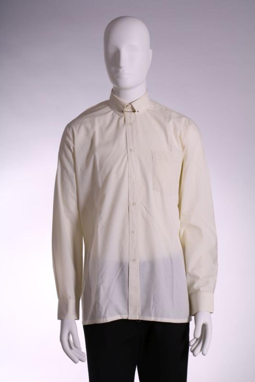 Hemd in licht geel polyester