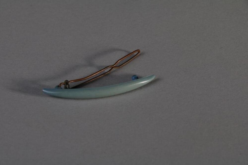 Haarspeld in blauw plastic