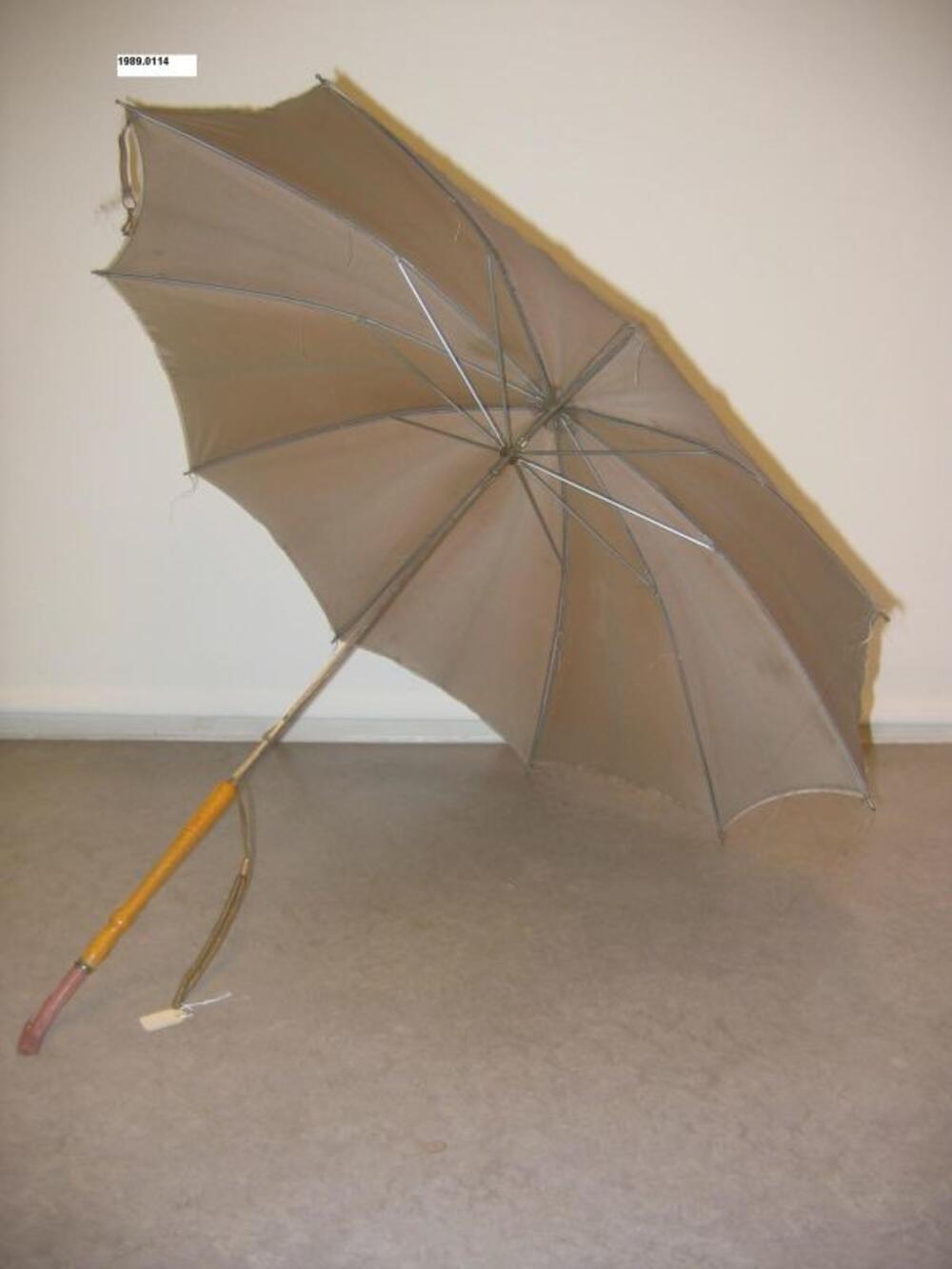 Paraplu in greige nylon