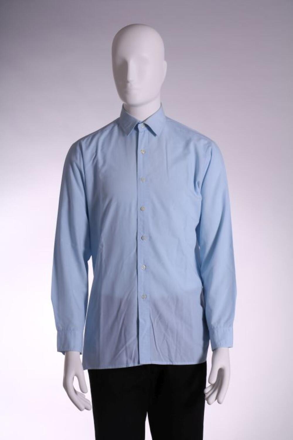 Hemd in licht blauw polyester