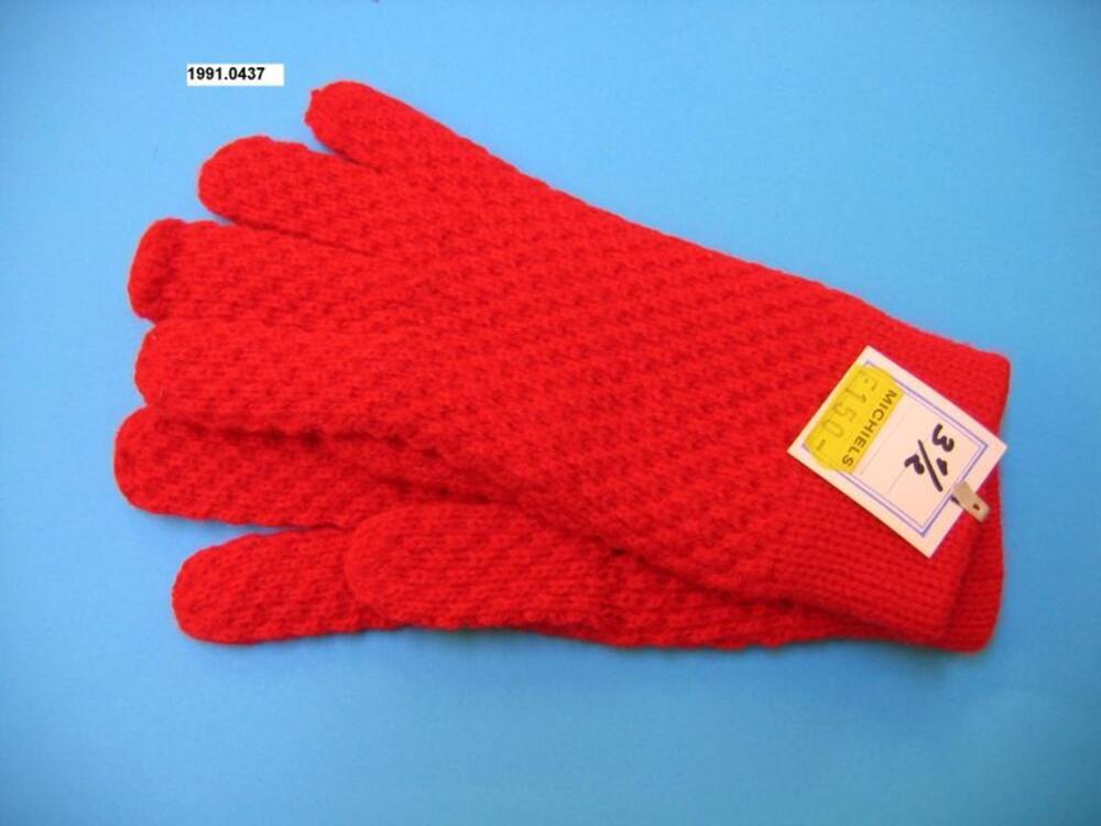 Handschoenen in rood breiwerk