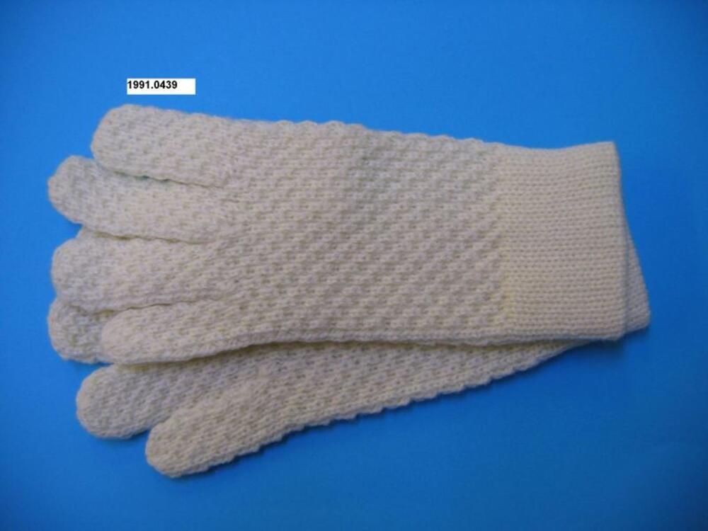 Handschoenen in ecrukleurig breiwerk