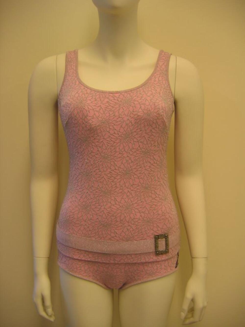 Badpak in roze nylon